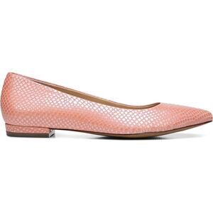 Vionic Lena Pointed Toe Flats Snakeskin Print Shoes Size 9 Pink Slip On Spring